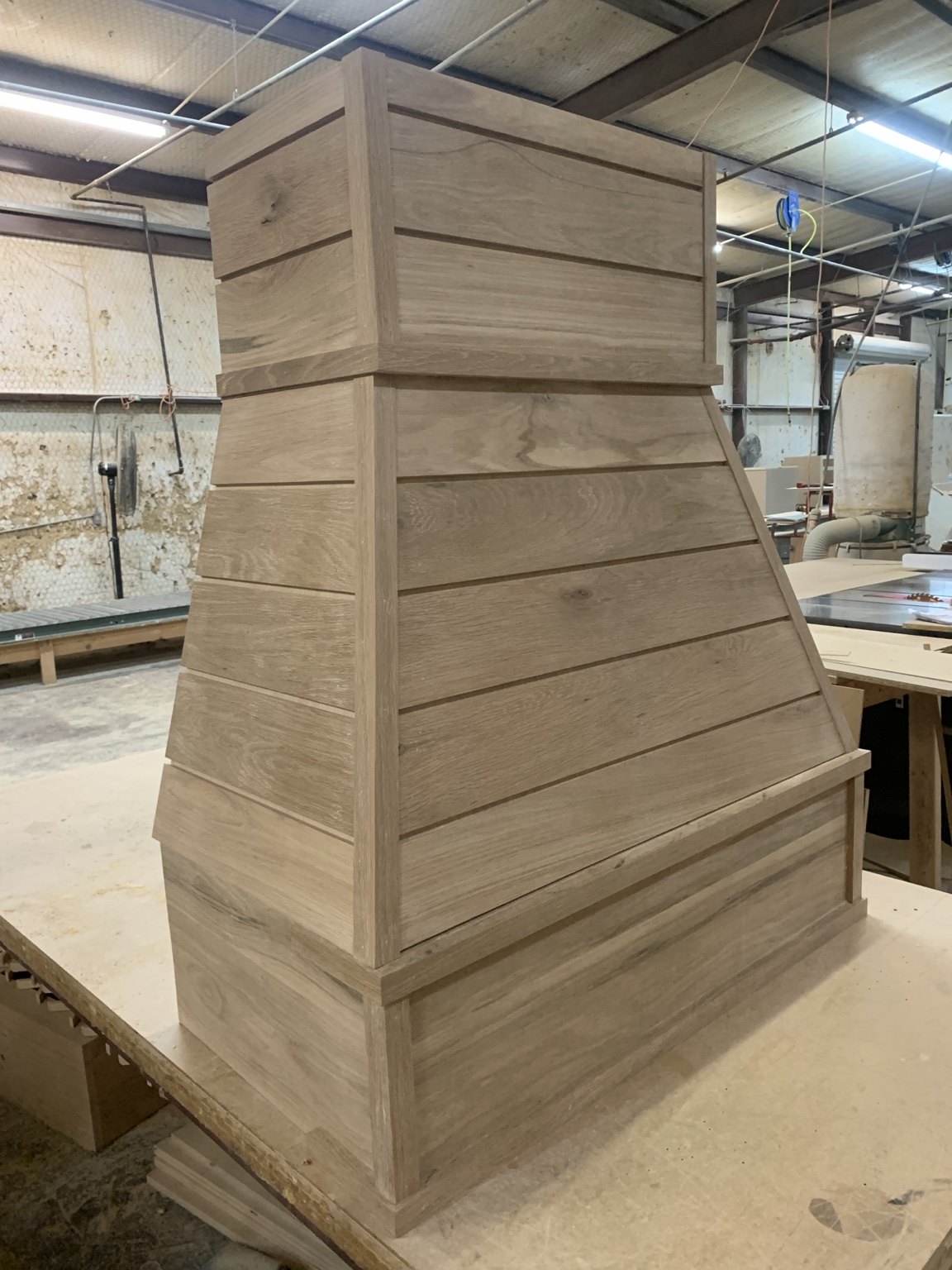 Custom wood range hood